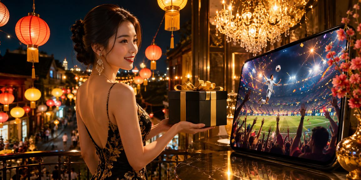 Người dùng xem thông tin cược thể thao tại phố đèn lồng Hội An về đêm
