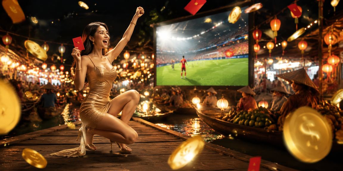 Không khí chợ đêm Nha Trang, người dùng khám phá thông tin Jackpot trên điện thoại
